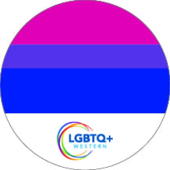 Bisexual Pride Flag (thick pink stripe, thin purple stripe, thick blue stripe)