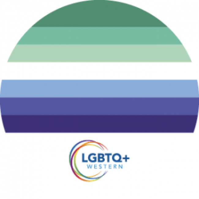 Gay Pride flag (stripes: three shades of green, white, three shades of blue)