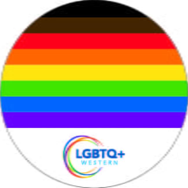 LGBTQ Flag (Black, brown, red, orange, yellow, green, blue, purple stripes)